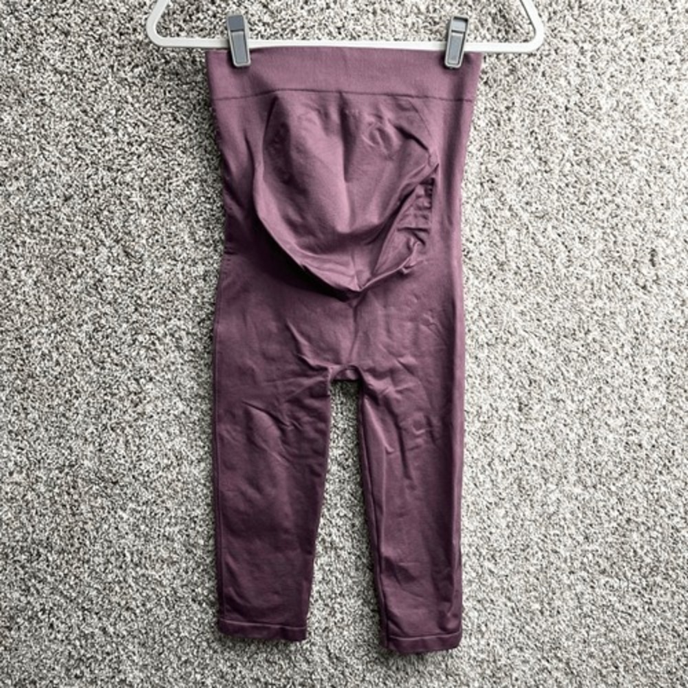 Blanqi Leggings Women's Medium Everyday Purple Pregnancy Belly Support Cropped‎
